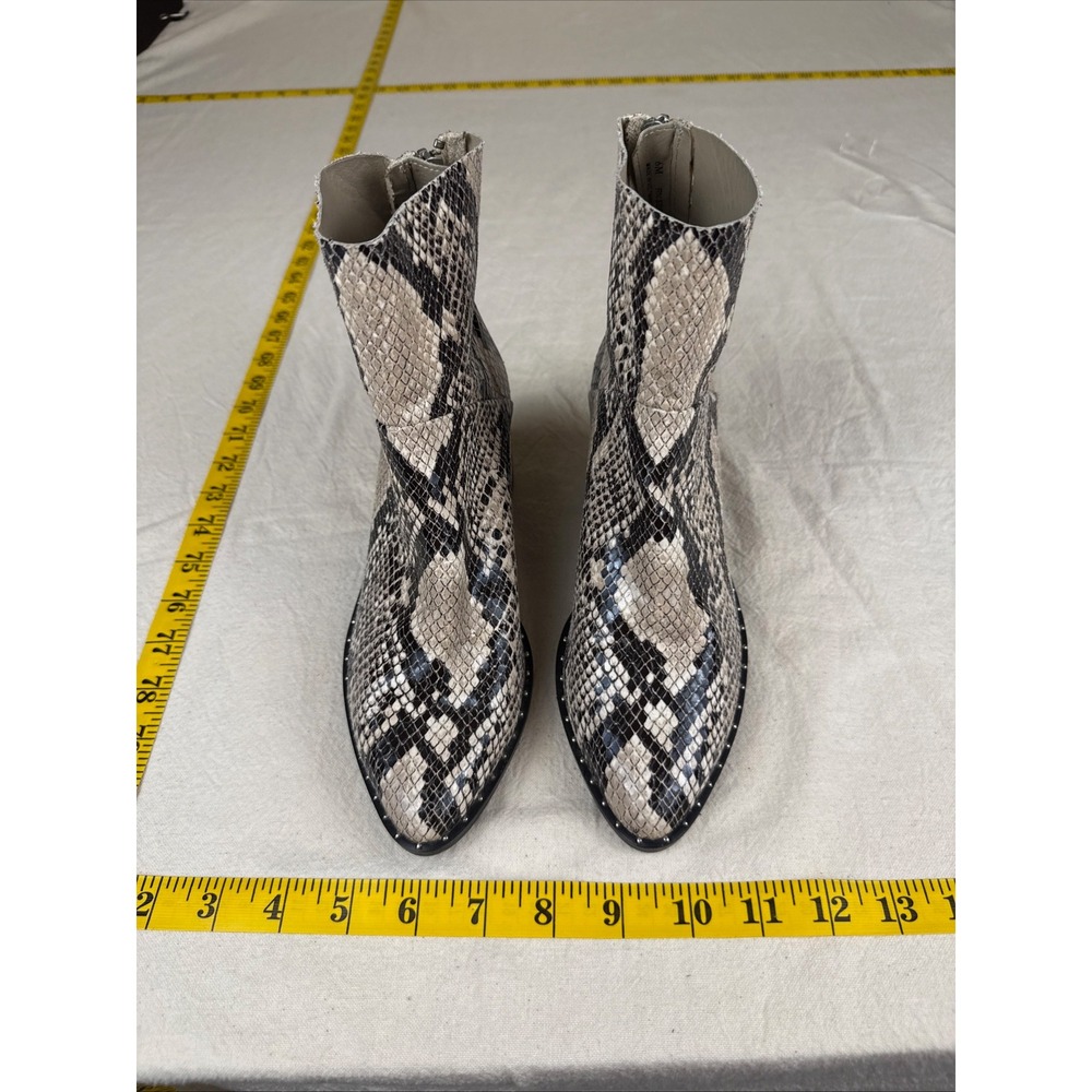 Nordstrom Treasure & Bond Women's 6 Boho Snakeskin Print Studded Ankle Zip Boot